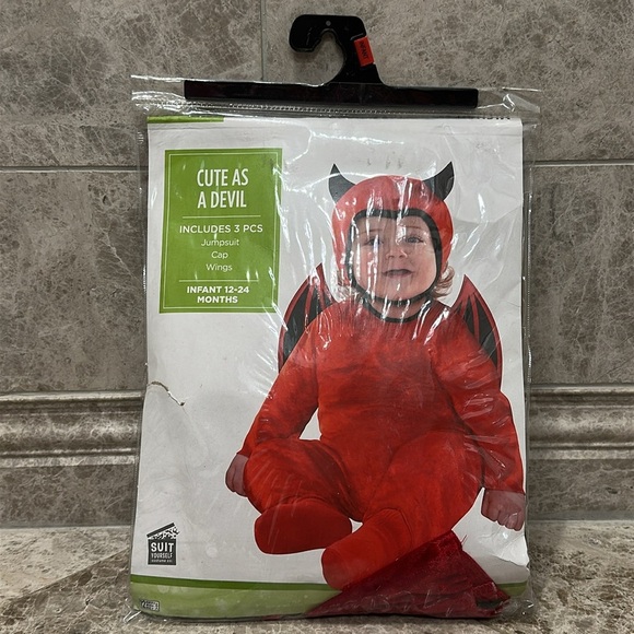 Cute As A Devil Halloween Costume NEW Size 12-24 Month - Picture 2 of 7